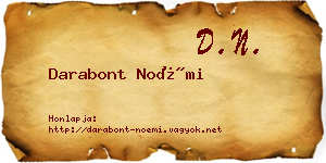Darabont Noémi névjegykártya